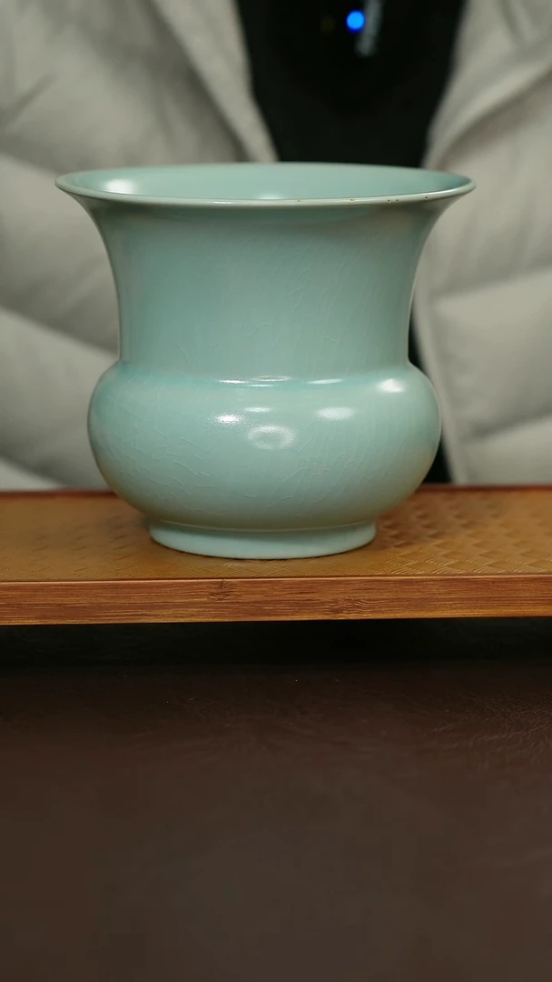 摆件瓷原矿原釉汝宋汝瓷 微瑕茶洗