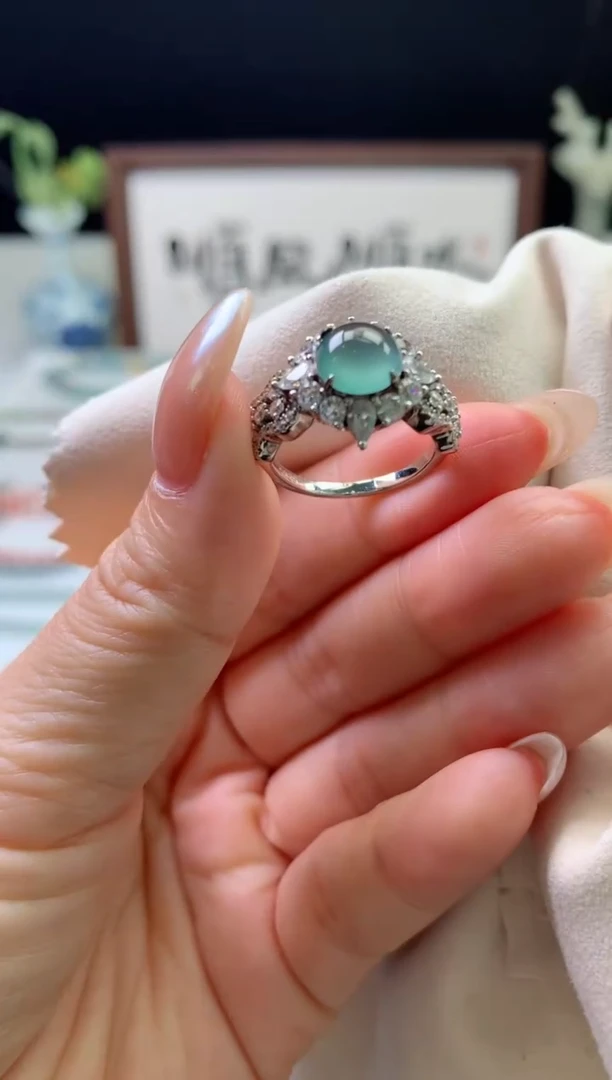 翡翠银S925镶嵌颈饰0163987375