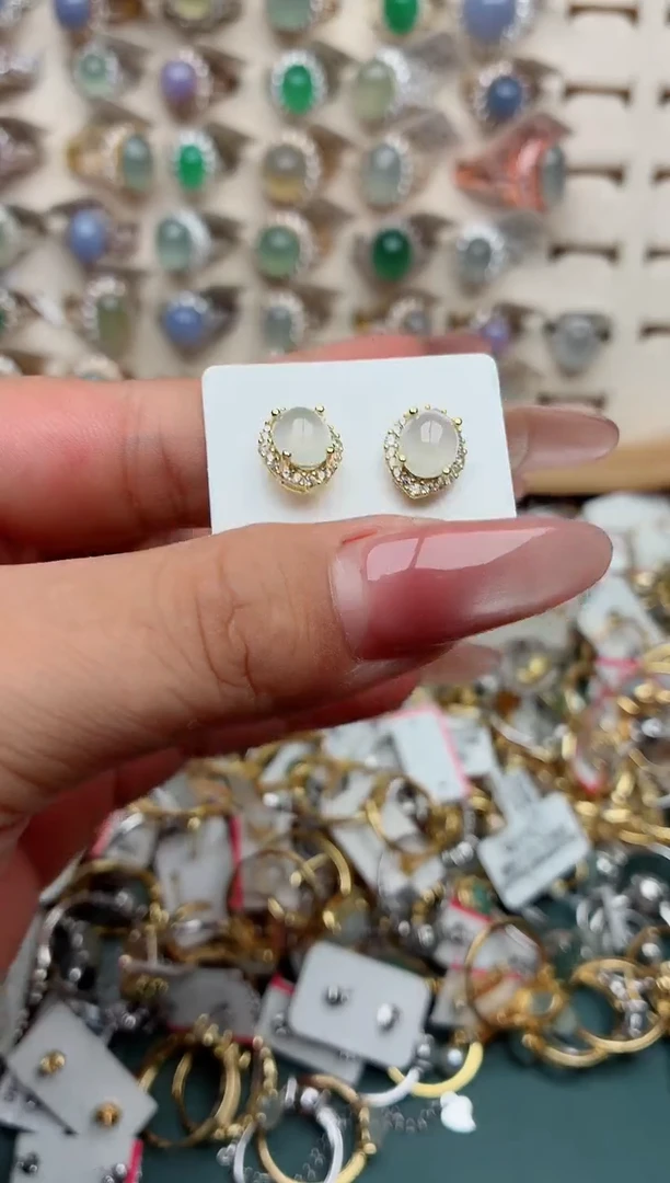 银S925镶嵌戒指翡翠.