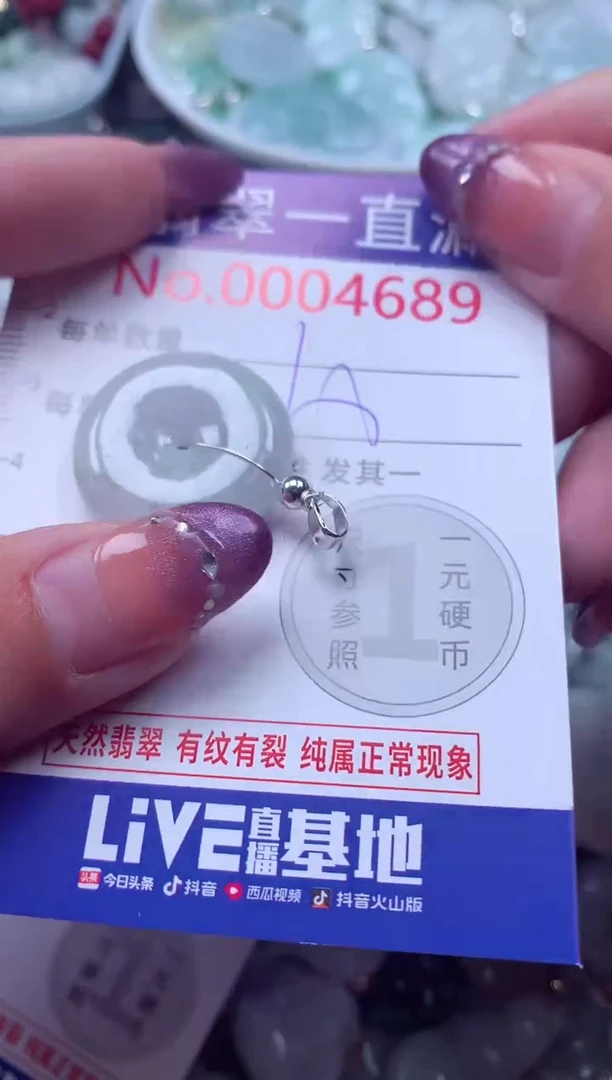 翡翠未镶嵌吊坠(不含链)4689