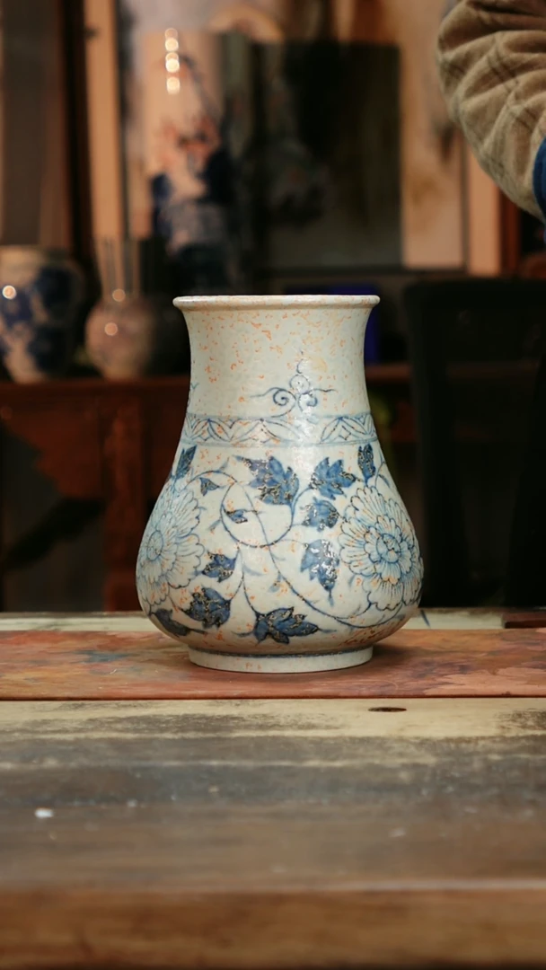 【闪购商品】瓷片景德镇纯手工釉下彩精品花瓶