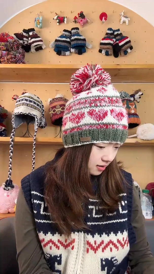 羊毛百分百纯手工帽子