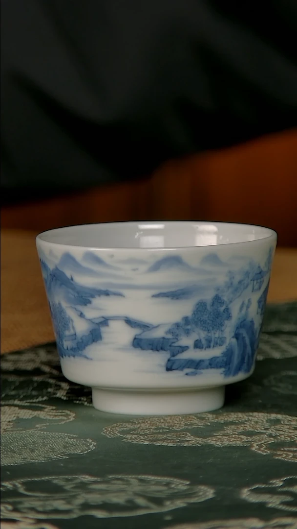 【闪购商品】景德镇莹焰堂山水马蹄杯