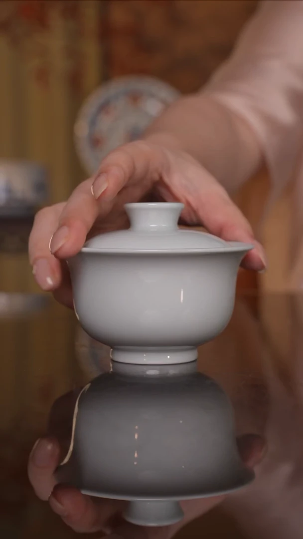 景德镇高温陶瓷盖碗101号130cc