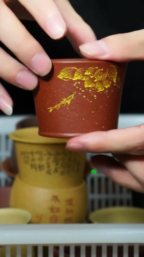 茶杯紫砂南柯记全手刻杯