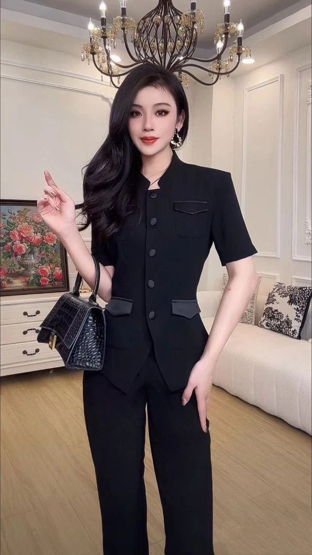 3028新款轻职风森系轻熟风时尚上衣设计师百搭夏季女士西装外套