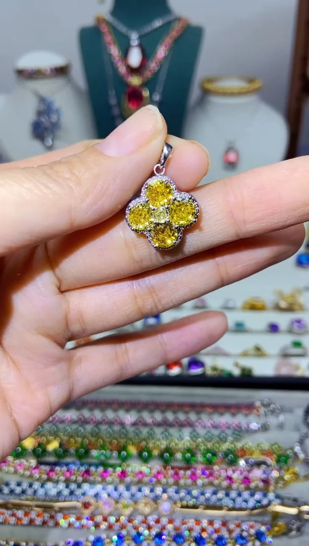 银S925镶嵌戒指烟晶71