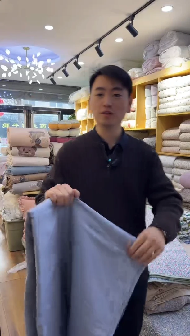 棉啦***圈特价蓝色被套   79