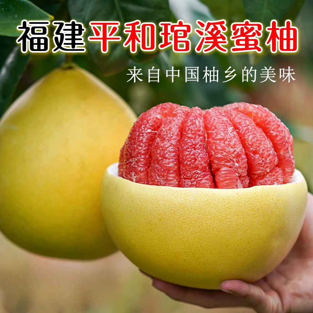 福建平和红柚红心蜜柚红肉柚子皮薄肉厚多汁精选果5-10斤