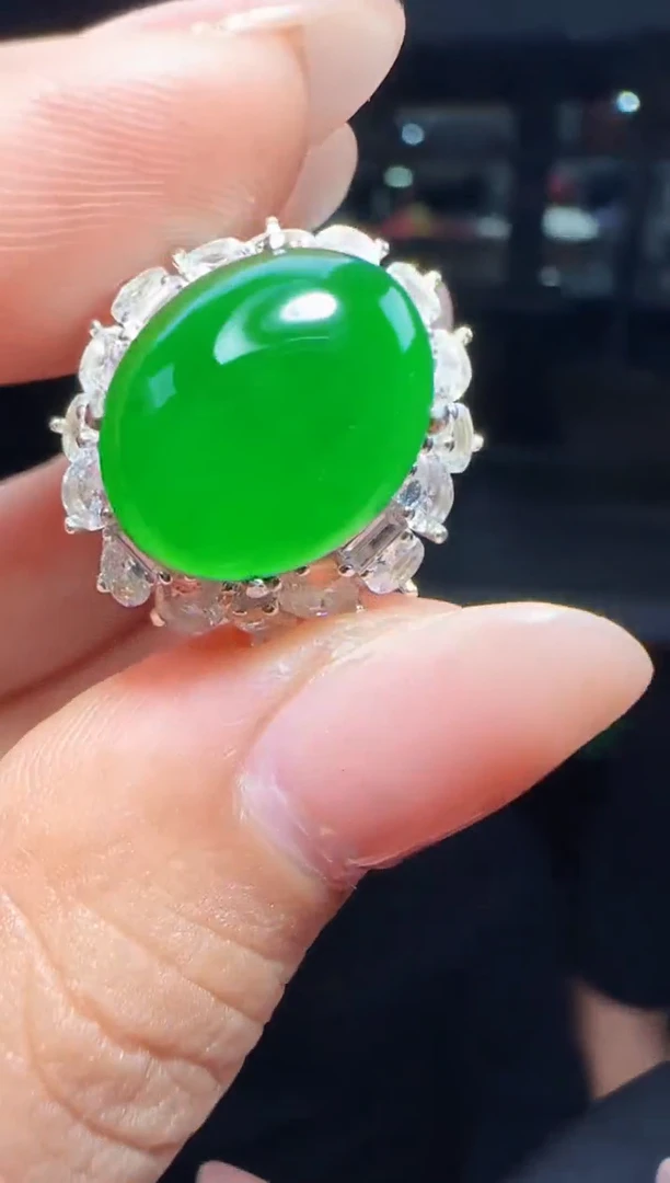 未镶嵌定制翡翠翡翠戒指97