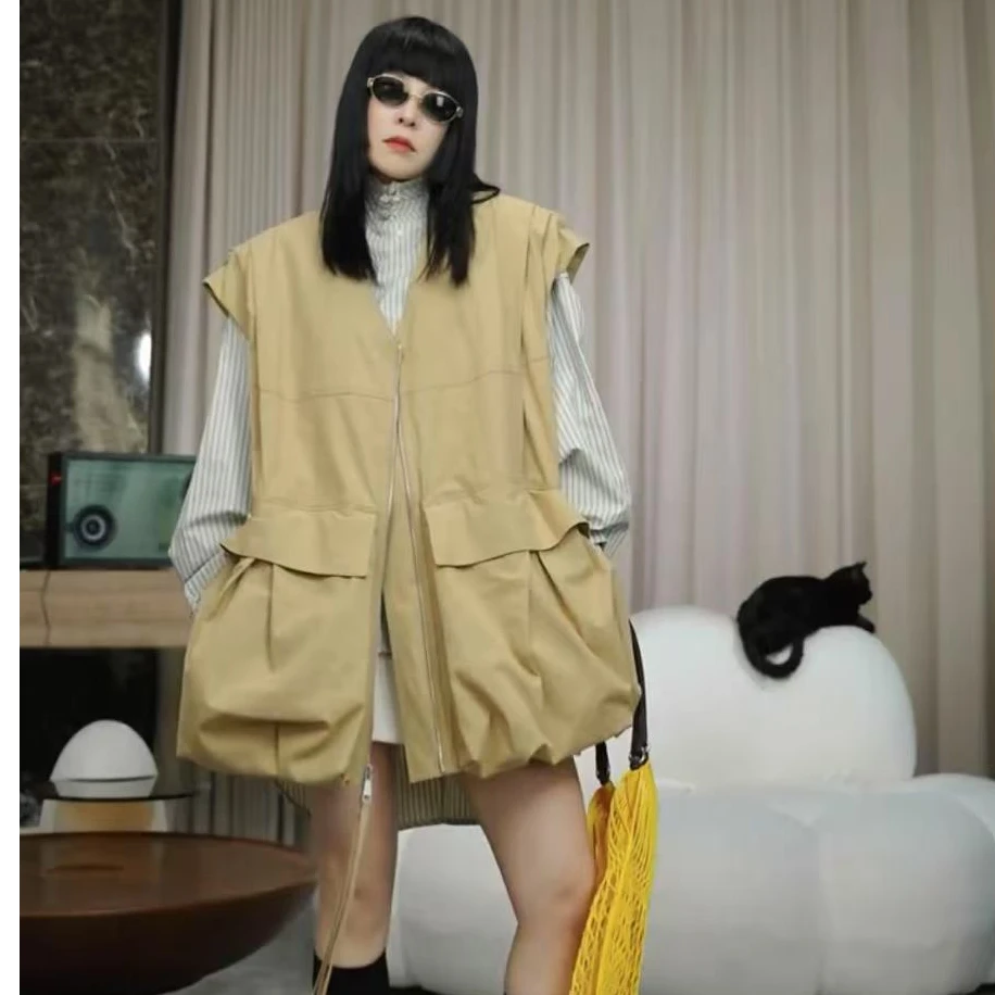 infobyfive罘蠡秋季新款大口袋设计款大马夹马甲NF0502001