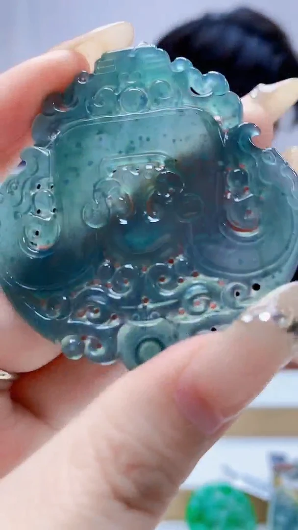 未镶嵌定制翡翠5145DD-毛货挂件40