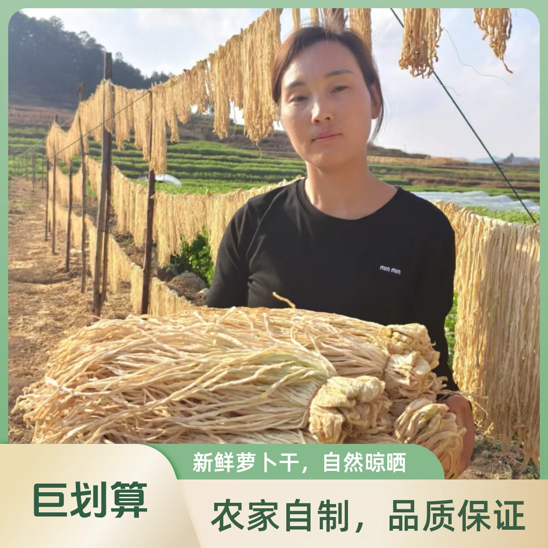 脆爽云南农家特产萝卜干食用500g原味制作新货无盐当季新鲜萝卜条