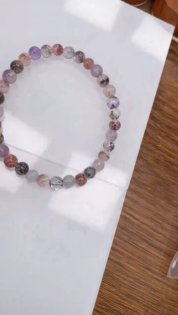 【闪购商品】水晶手链未镶嵌超七手串6mm 多样性发一