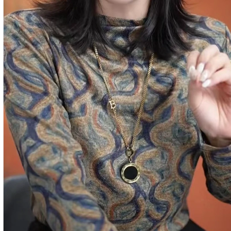 【专柜新品】秋冬新款复古修身打底衫