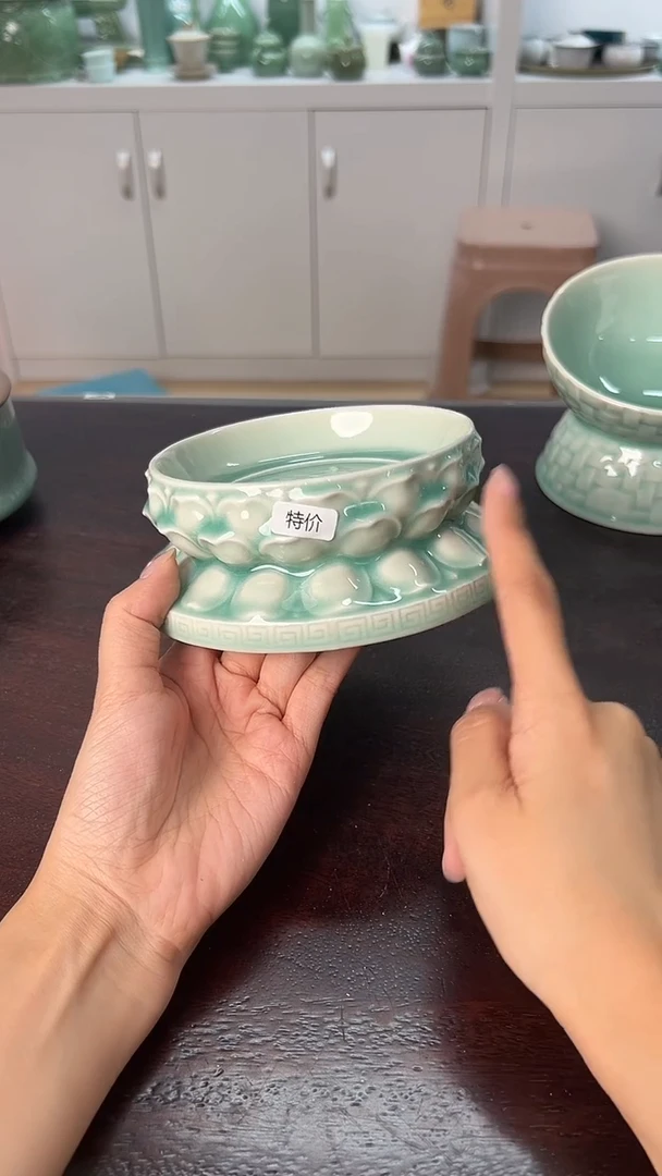 龙泉云间青瓷小米茶器