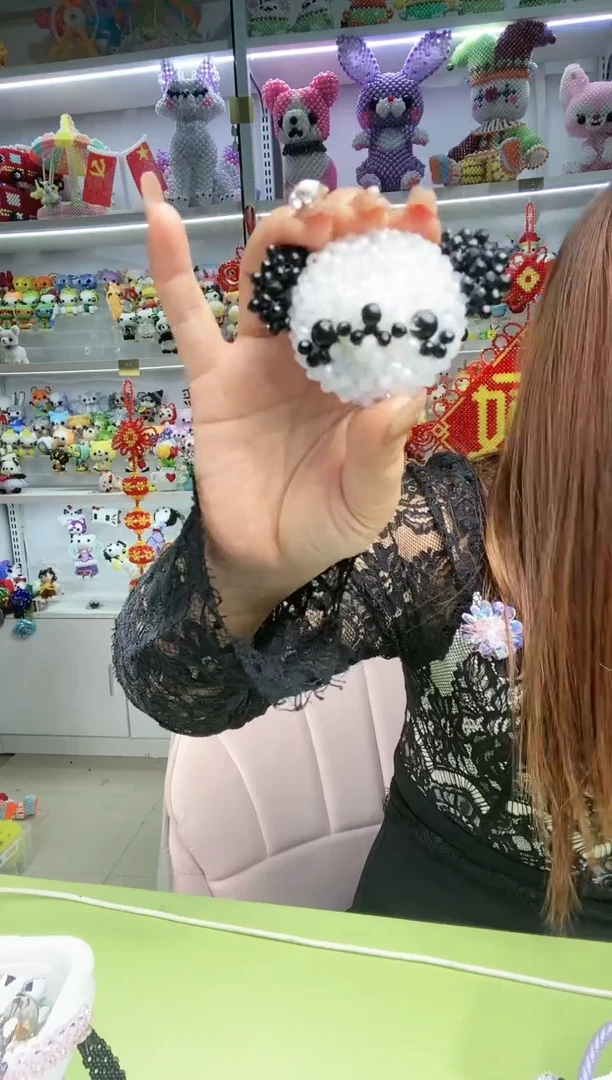 玻璃14101卡4水晶熊猫冰箱贴材料包买一宠一