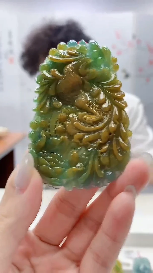 定制翡翠未镶嵌4812lr- 毛货挂件150