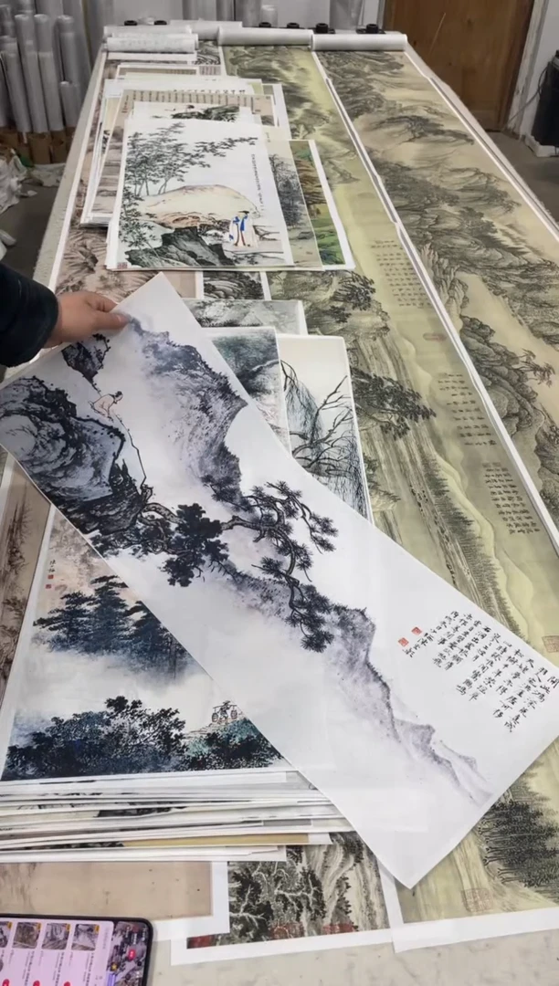 54 陈少梅山水 微喷复刻