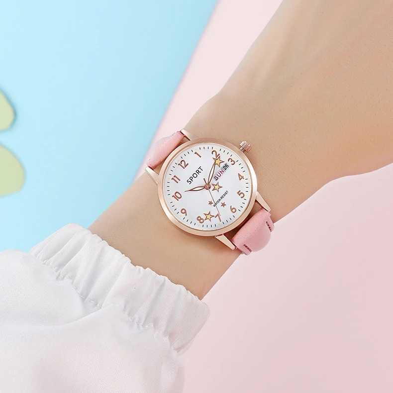 表手表女款初高中学生夜光简约防水ins小众儿童女孩石英表女学生