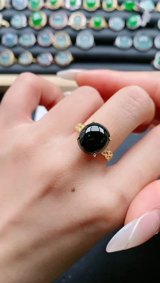 【闪购商品】翡翠戒指银S925镶嵌11111