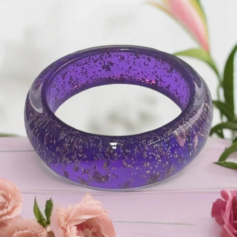 【梦梦专属礼盒】国风款星光梦幻紫树脂手镯DH58330