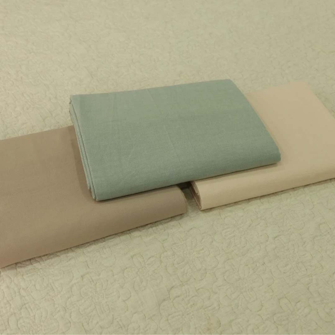 【100%棉】纯棉240*250森系纯色透气亲肤床单FSY50761