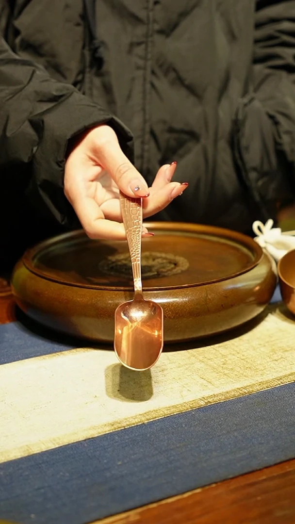 【闪购商品】纯紫铜取茶勺（冲之雅器）
