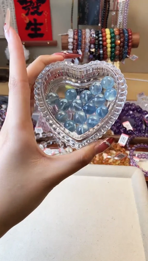 【闪购商品】海蓝宝石手链未镶嵌l02 海蓝宝单株12mm