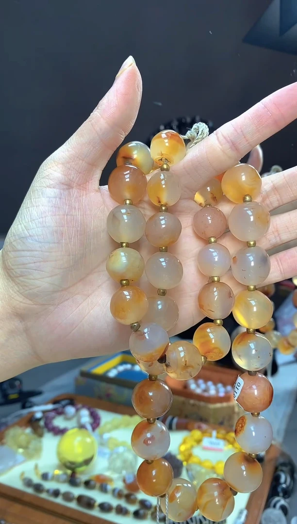 午**啡珠串一物一证 铜艺缘收藏