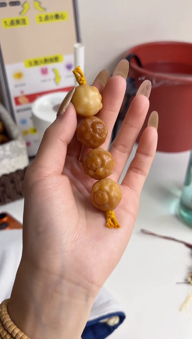 手串菩提根/象牙果干磨羊咩咩21mm棒棒糖