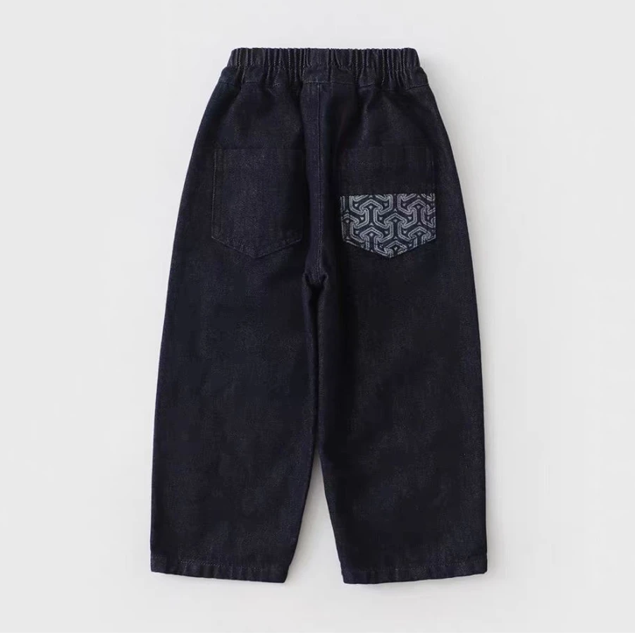 秋款男童百搭时尚休闲裤儿童洋气潮流牛仔裤新款女童裤子春秋牛仔