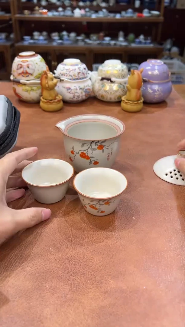 真的很便宜会开片的旅行茶具