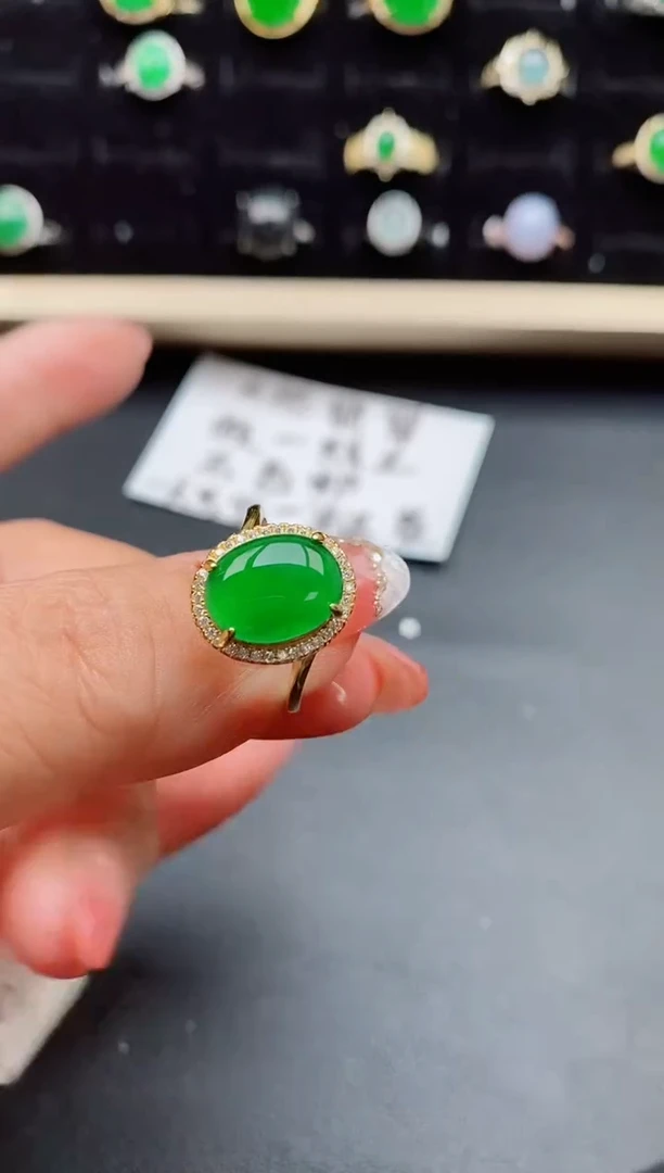 【闪购商品】翡翠戒指银S925镶嵌858005