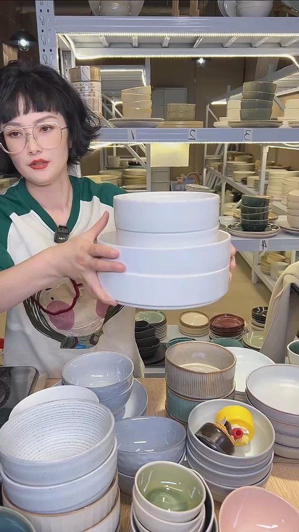 瓷191外贸尾货高温釉下彩陶瓷餐具默认微瑕