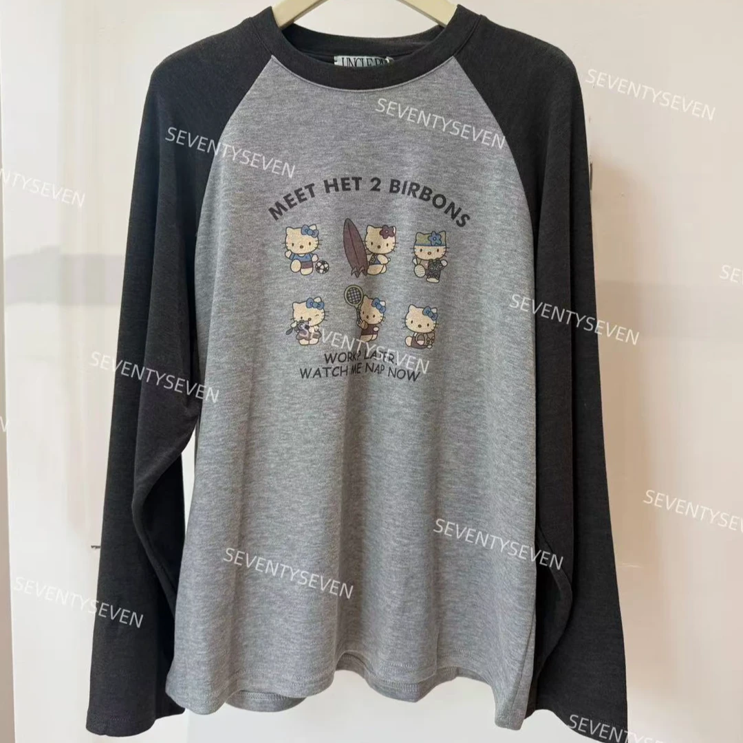 【77实体店】韩系新款插肩T恤#E785