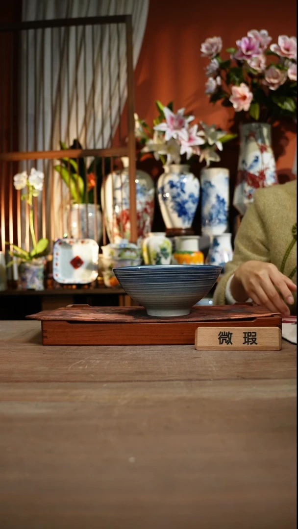 当代景德镇设计师釉下手绘陶瓷花瓶