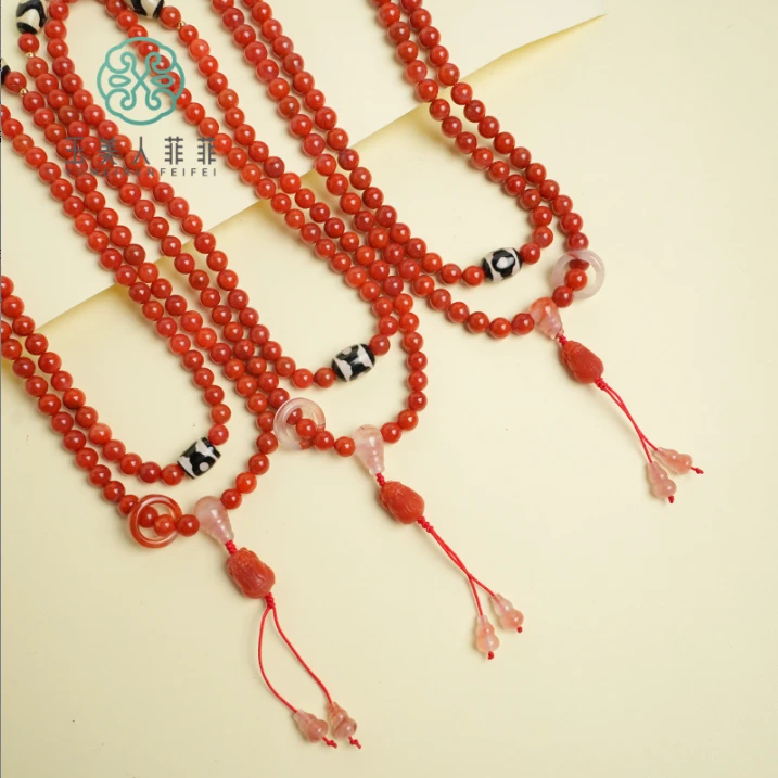 石惑珠宝%南红项链约7.5mm+%多样性发一