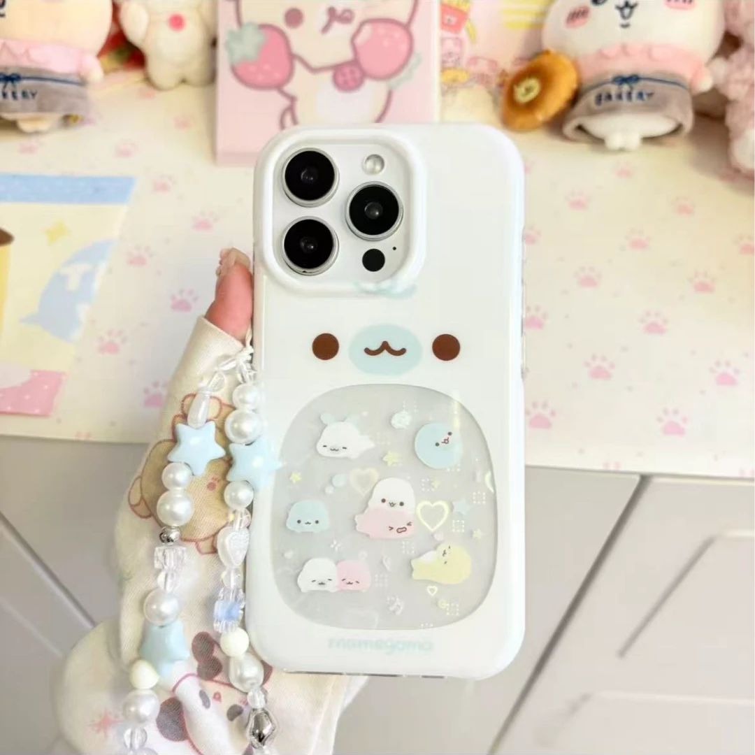 镭射爱心水豚适用苹果17手机壳13/14卡通iPhone16/INS风17P网红