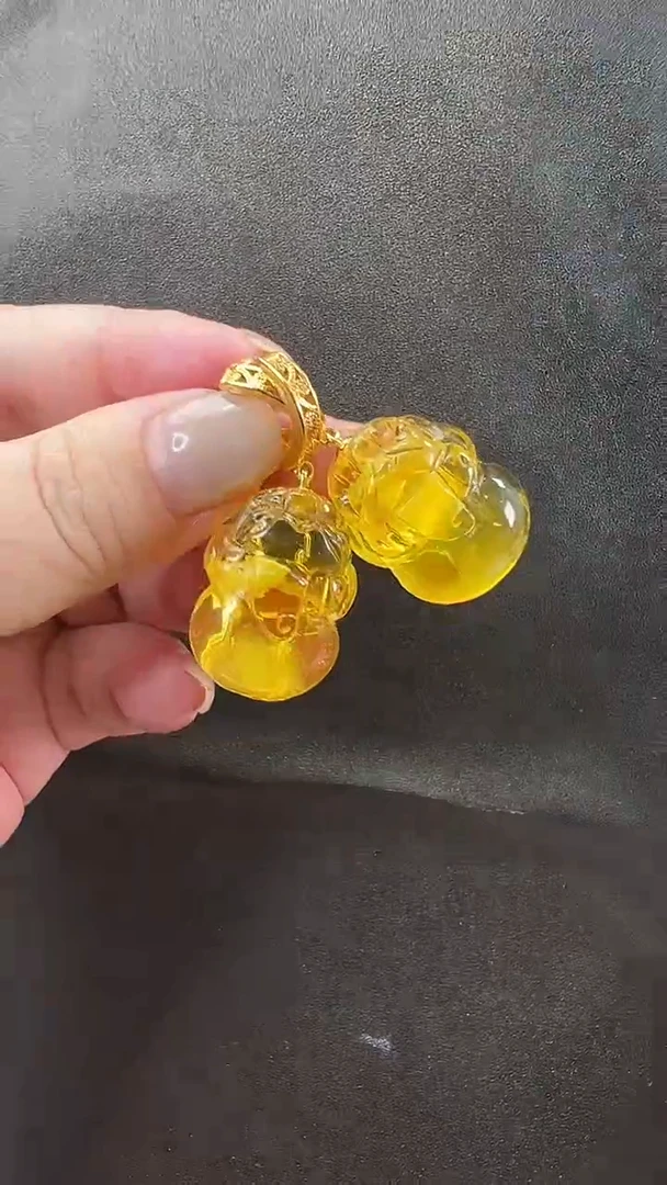 未镶嵌琥珀耳饰耳环