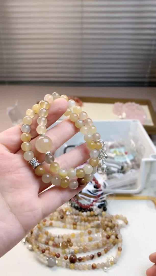 【闪购商品】水晶珠宝半成品未镶嵌彩兔毛双圈