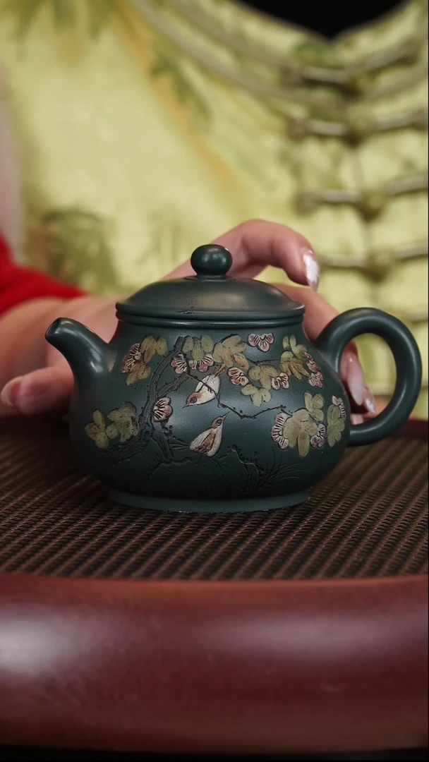 【闪购商品】紫砂茶壶1-82顾洪军景舟绿泥潘壶