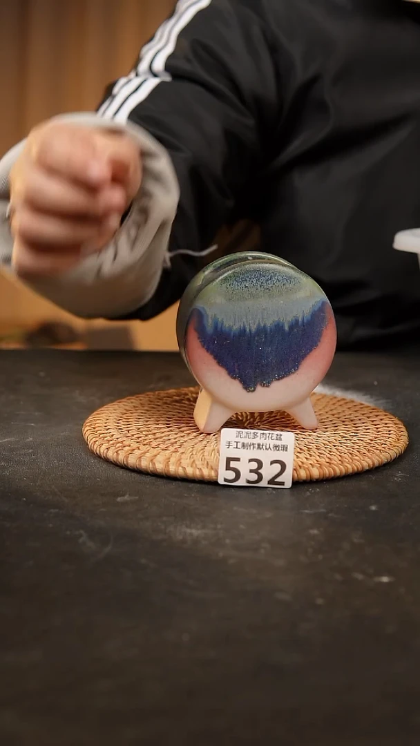 【闪购商品】瓷片532泥泥手工花盆口