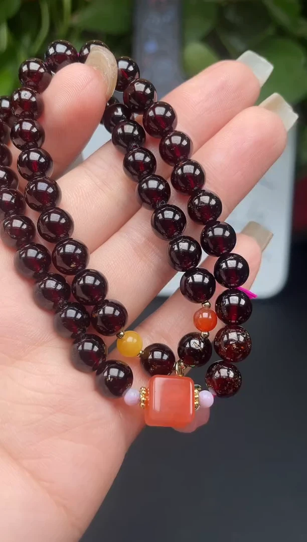 未镶嵌手串石榴石XB09多样性发其一