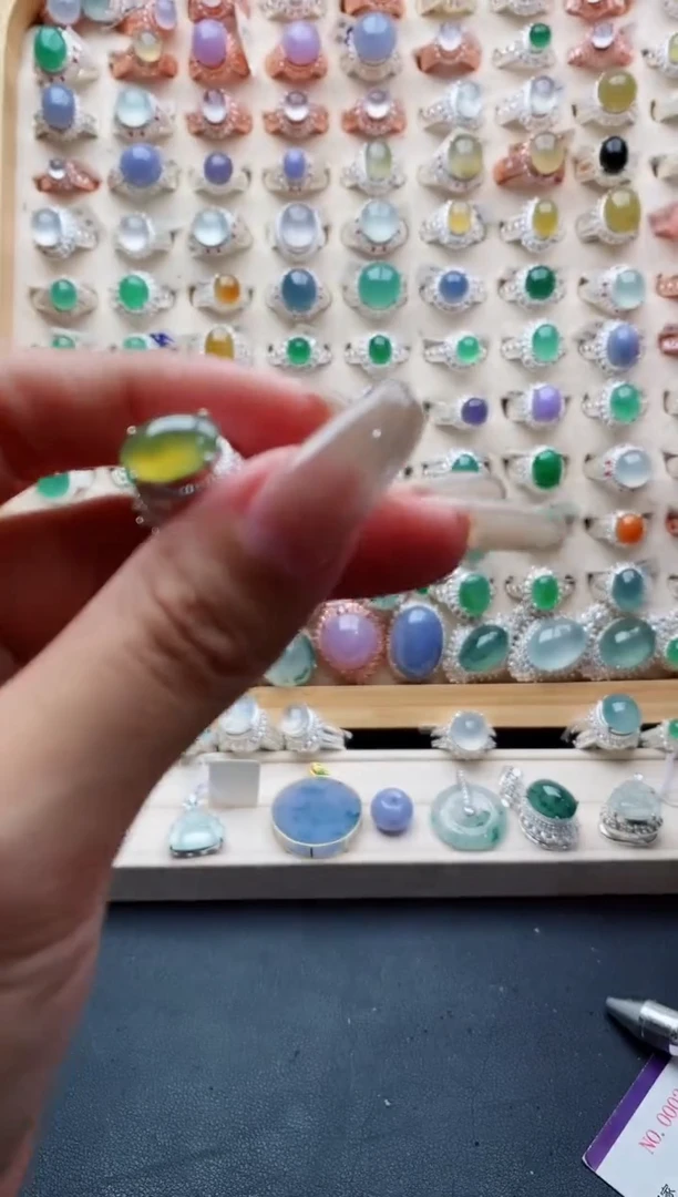 未镶嵌戒指翡翠 天然缅甸翡翠A货111 6-10