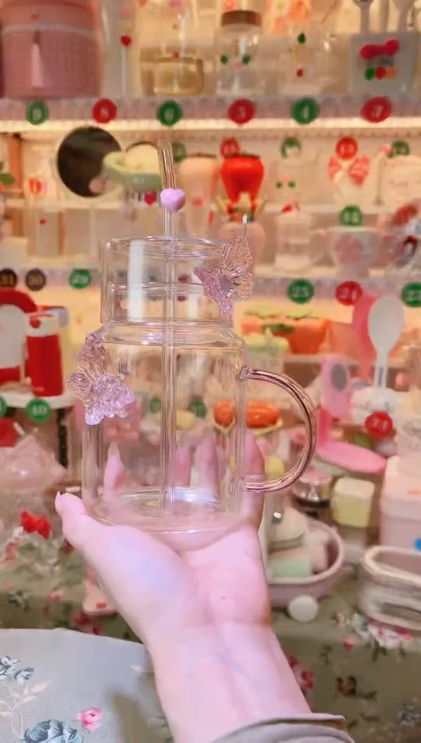 摆件品质好发货快放心拍！手柄吸管杯