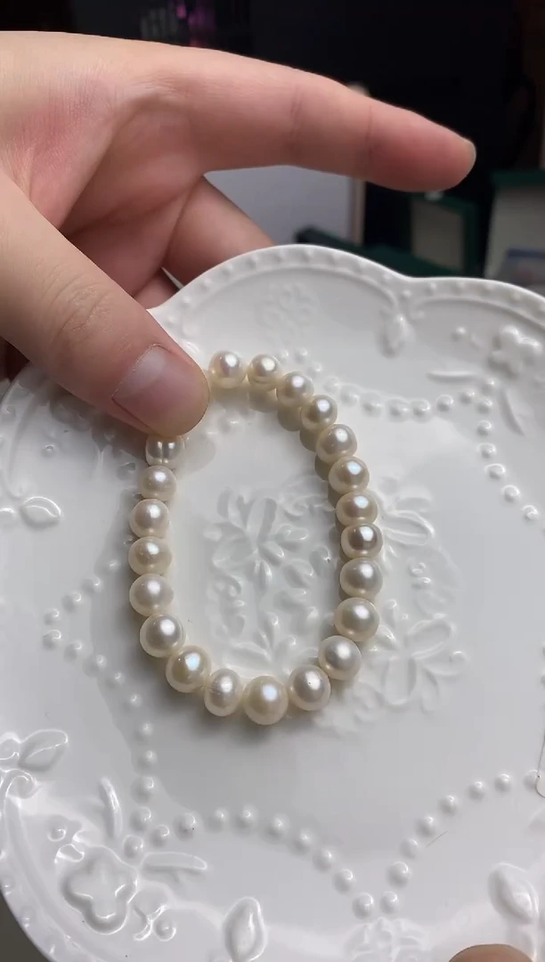 未镶嵌手链淡水珍珠8mm珍珠手链