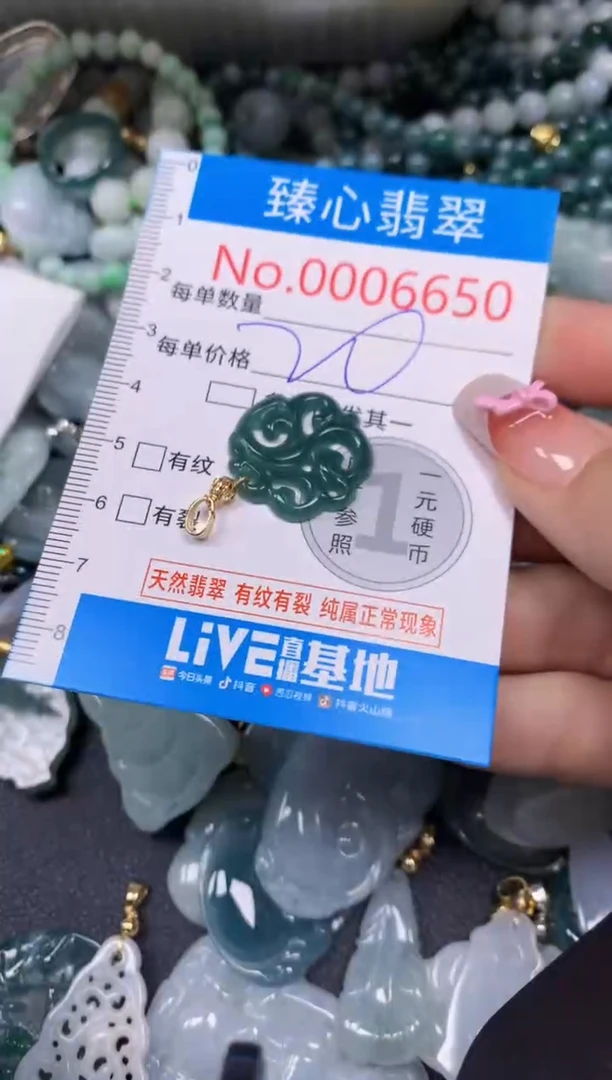 【闪购商品】翡翠颈饰未镶嵌含绳0006650