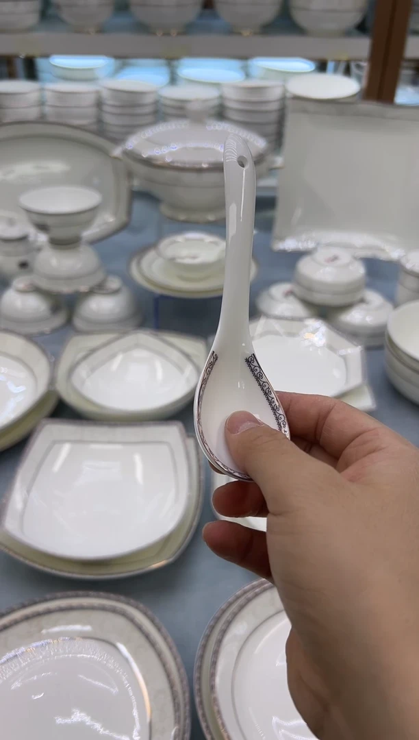 骨瓷玲珑小勺10个