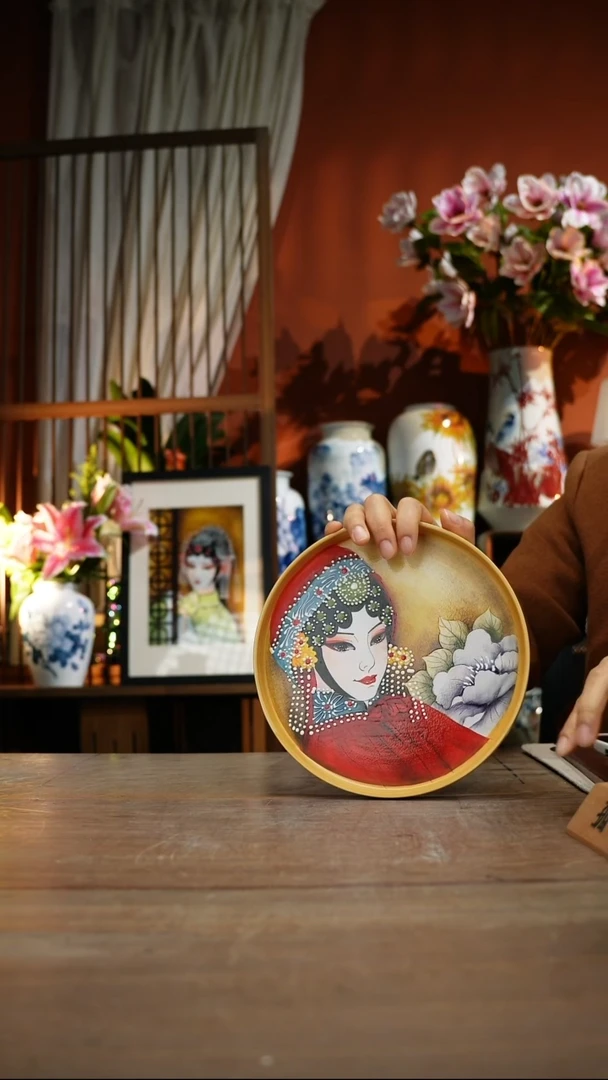 当代景德镇设计师釉下手绘陶瓷花瓶